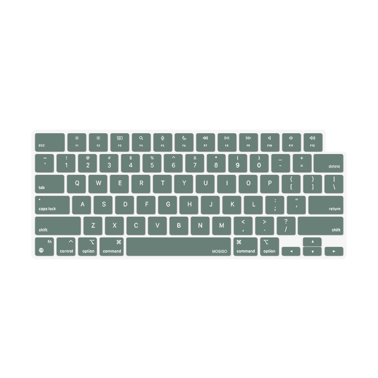MOSISO Keyboard Cover Skin Compatible with MacBook Air 15 inch M3 A3114 M2 A2941/Air 13.6 A3113 A2681/Pro 14/16 M4 M3 M2 M1, Mid