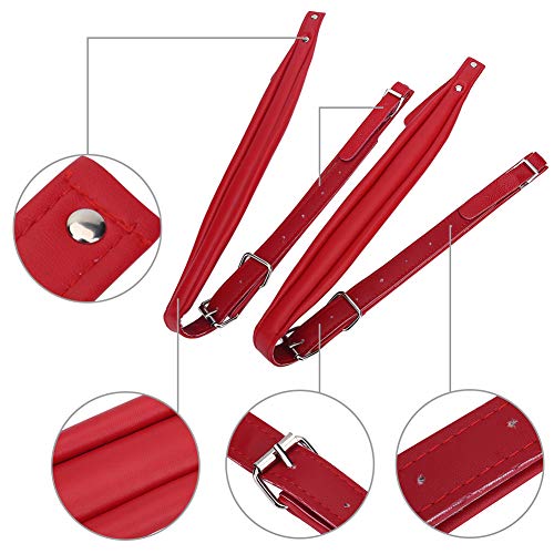 VGEBY1 Red Adjustable Synthetic PU Accordion Straps for 16-120 Bass Accordion, 83-110cm, Soft & Comfortable for Kids and Adults