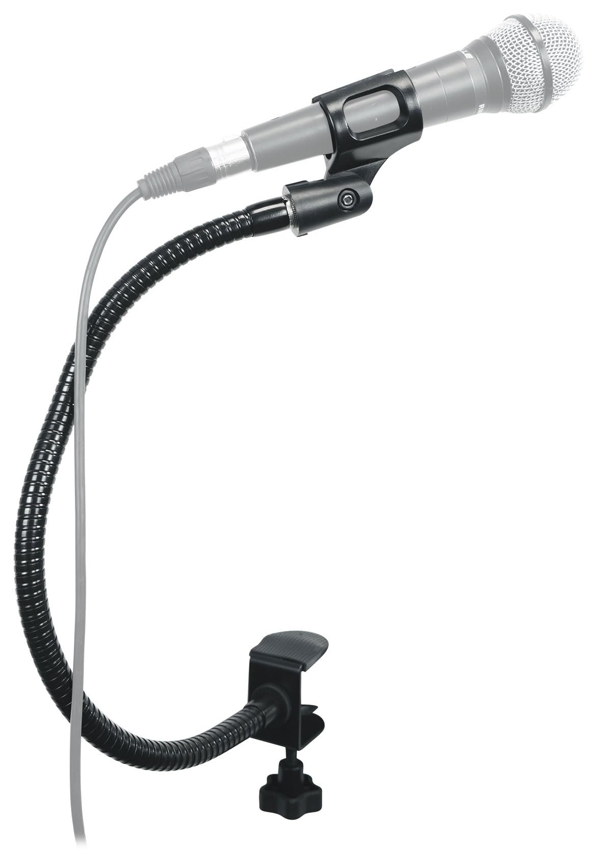 Rockville Istand G20 20    Gooseneck Stand, Clamp Base, Adjustable Mic Clip, Phone/Tablet Holder, Perfect For Djs, Streaming, Po