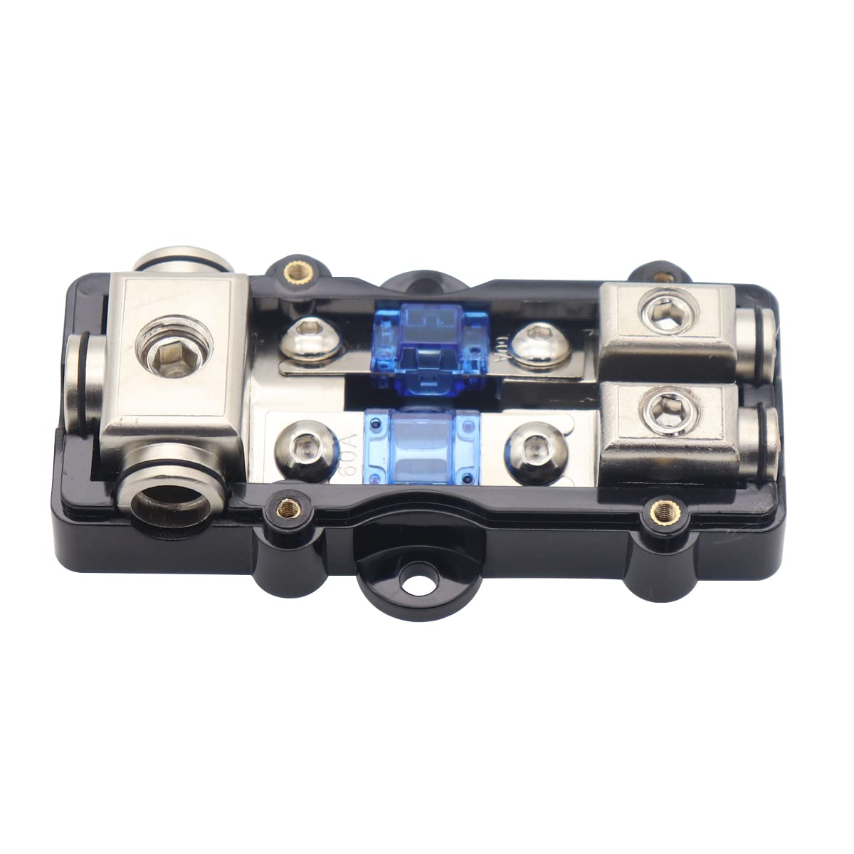 Tiyang 2 Way Anl Amp Fuse Block Car Audio Subwoofer Amplifier 4Gauge In 8 Gauge Out Fuse Distribution Blocks Anl Holder With 30A