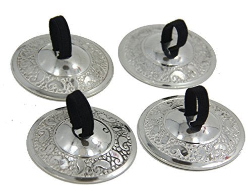 2 Pairs Pro Brass Fingers Cymbal Zills Belly Dancing Lotus