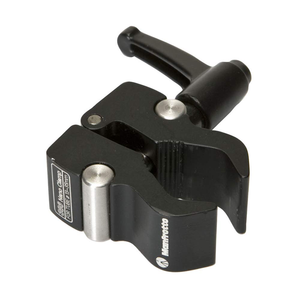 Manfrotto 386B Nano Clamp, 13 35Mm, With 3/8' & 1/4' Receiver