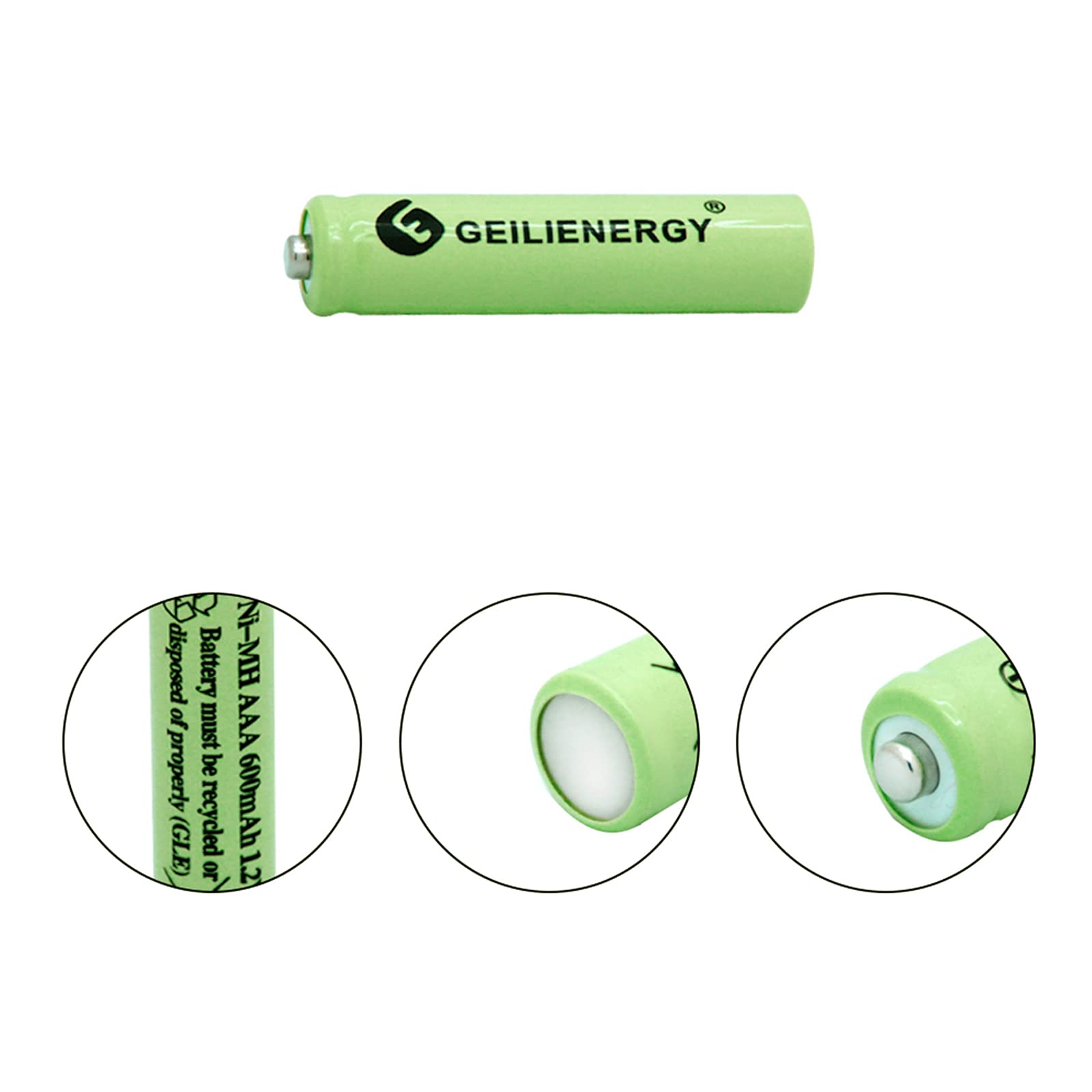 Qblpower Solar Light Batteries Aaa Triple A Nimh 600Mah 1.2V Rechargeable For Garden Lights Remotes Mice(12Pcs)