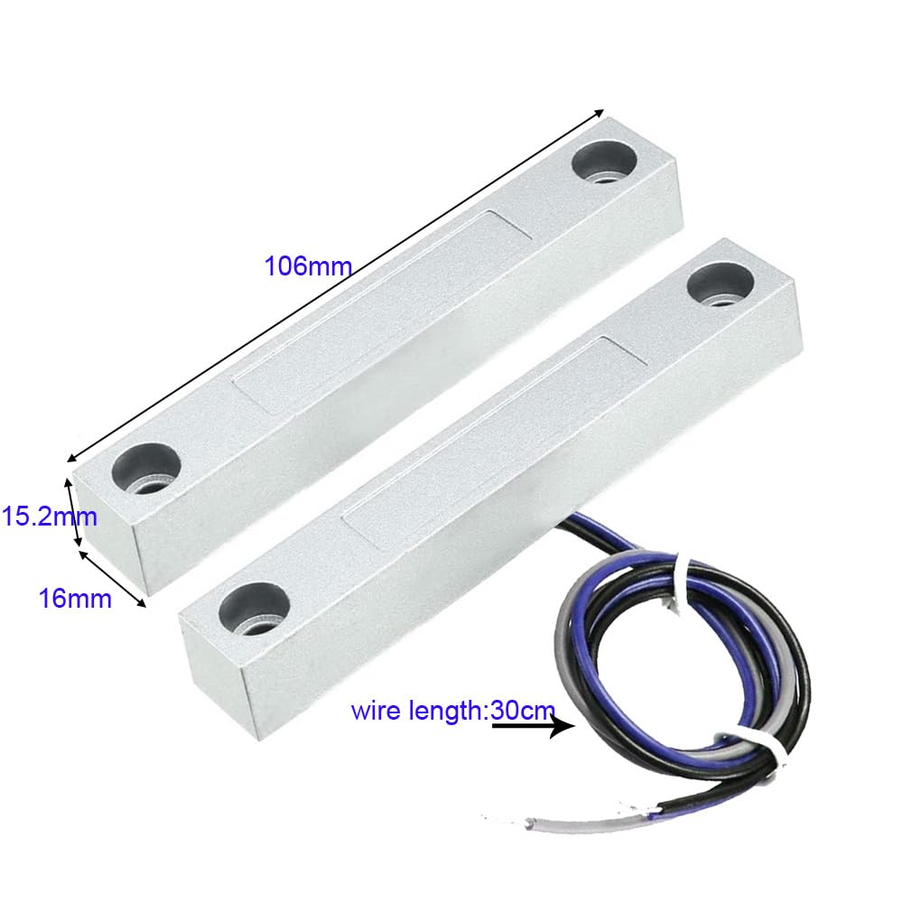 Gebildet Rolling Door Contact Magnetic Reed Switch Alarm With 3 Wires For N.O./N.C. Applications Mc 58