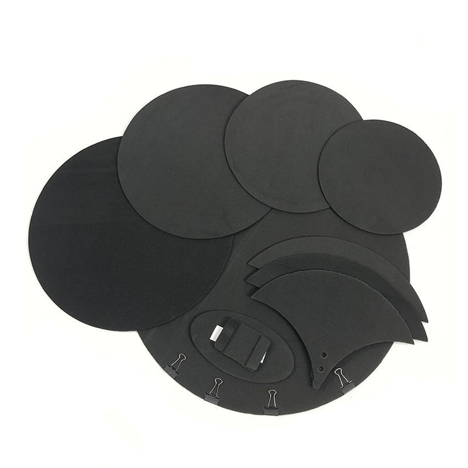 Zoomella 10Pcs Drum Mute Pads Hi Hat & 2 Cymbal Mutes Quiet Practicing Pad Reusable