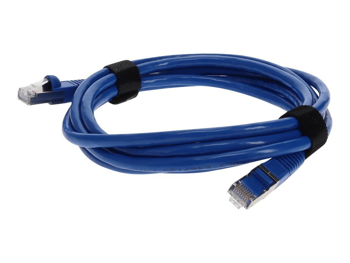 AddOn 6ft RJ-45 (Male) to RJ-45 (Male) Straight Microboot, Snagless Blue Cat7 STP Copper PVC Patch Cable