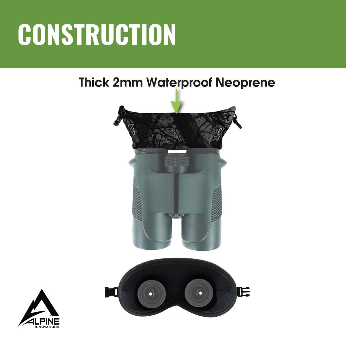 Slicker Bino Bandit   Blocks Glare, Improves Visual Acuity And Reduces Eye Fatigue. Fits All Binoculars, Charcoal