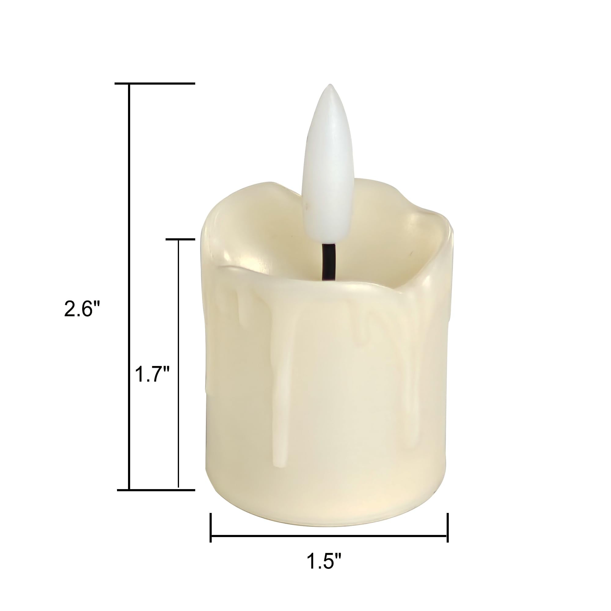 Candle Choice Battery Operated Flameless Votives With Auto Daily Cycle Timer Realistic Black Wick Electric Led Candles For Weddi