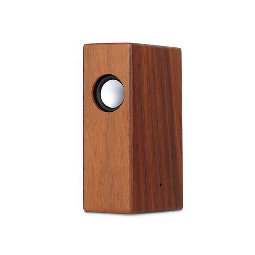 Aolyty Wooden Rechargeable Magic Induction Speaker Stereo Audio For Phones, Pc, And Computers (Dark Walnut Color)
