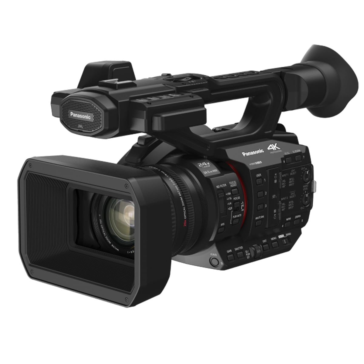 Panasonic Camcorder, Professional Quality 4K 60p, 1.0-inch Sensor, 24.5mm Wide-Angle Lens and Optical 20x Zoom, Great for News, 
