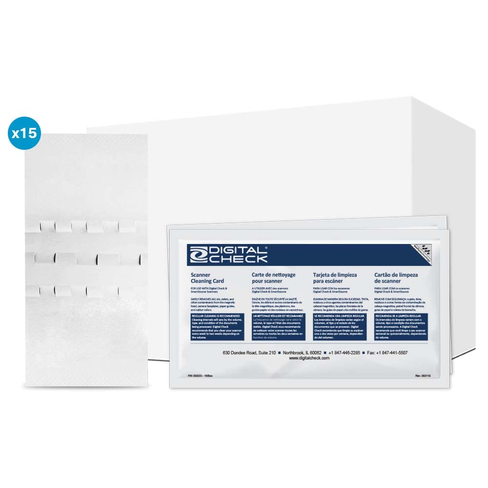 Digital Check Scanner Cleaning Card Featuring Waffletechnology