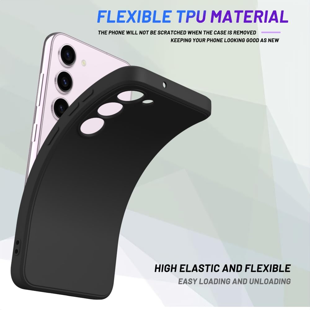 Wogroo For Samsung Galaxy S24 Case Black, Scratch Resistant With Soft Touch, Slim Thin Phone Cover For Samsung Galaxy S24