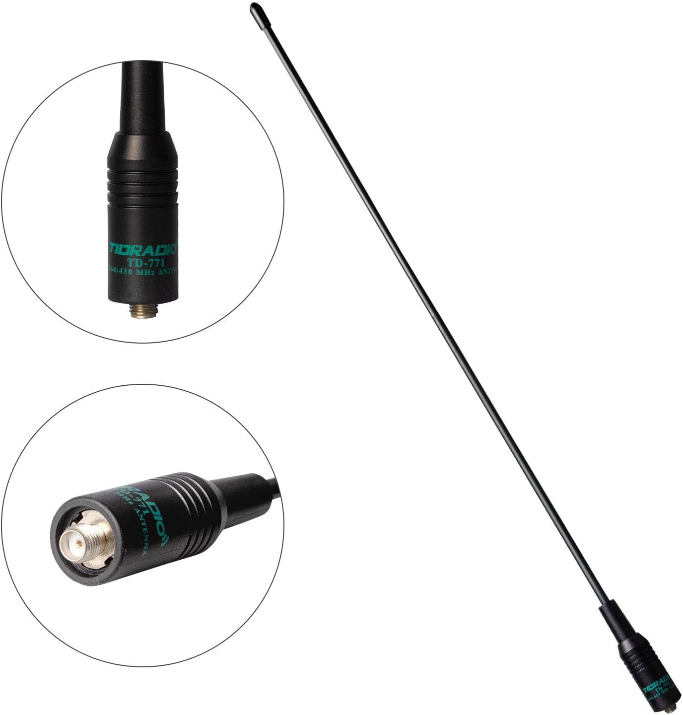 Tidradio Td 771 Antenna (2 Pack) Vhf/Uhf, Walkie Talkie Antenna 144/430Mhz Ham Radio Antenna For Baofeng Uv 5R, 5Rm, 5Rx, Td H8,