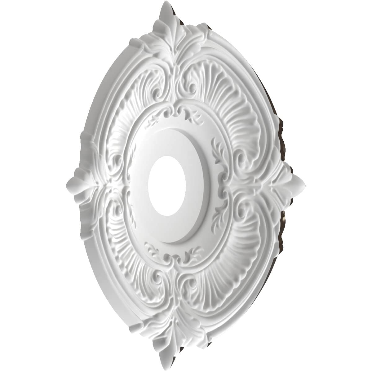Ekena Millwork Cmp19Ateru Attica Thermoformed Pvc Ceiling Medallion (Fits Canopies Up To 6 3/4), 19Od X 3 1/2Id X 1P, Universal