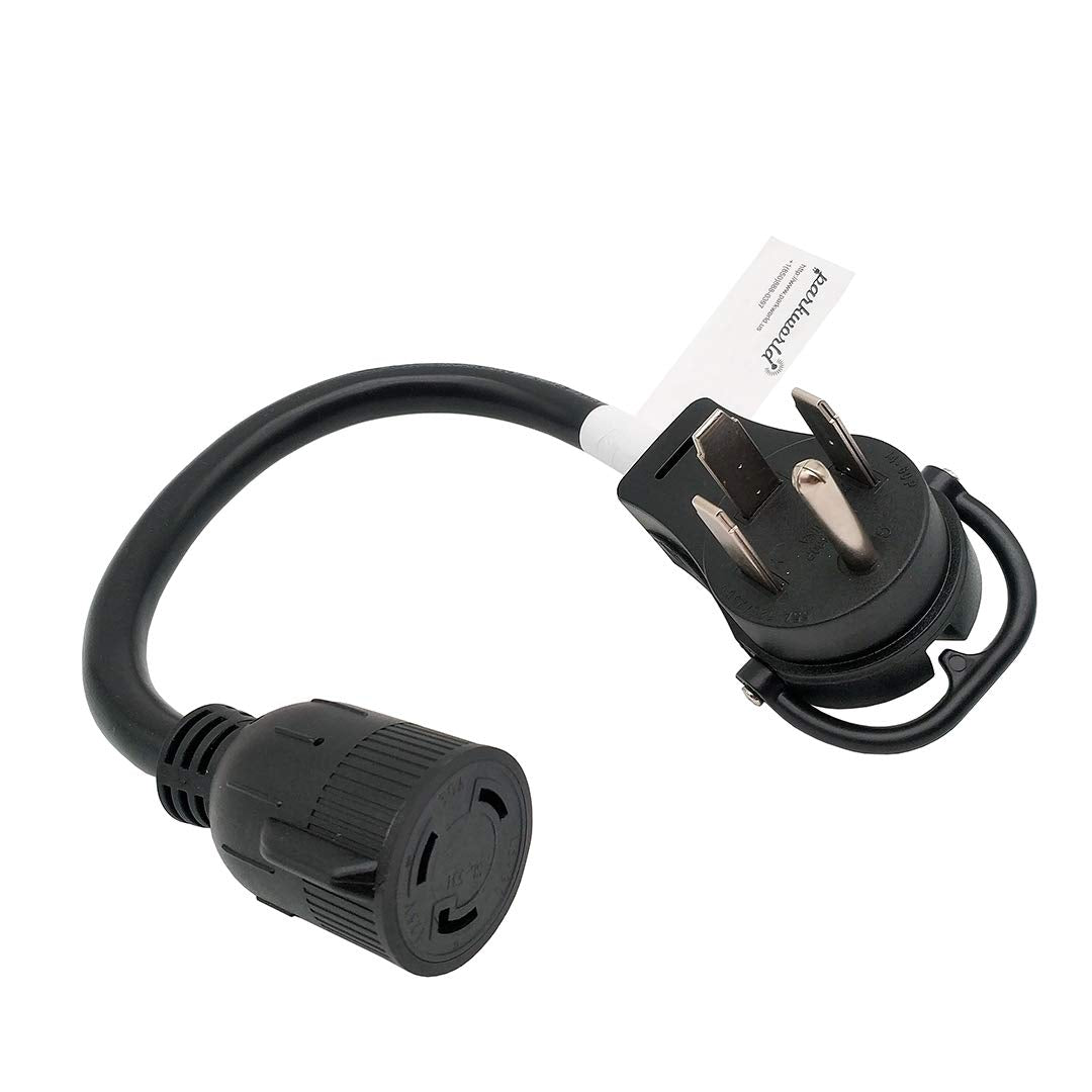 Parkworld 60790 Welder Adapter Cord Welder Nema 14 60P To L5 30R Generator 3 Prong Locking Female, 30Amp, 125Volt, 1.5Ft