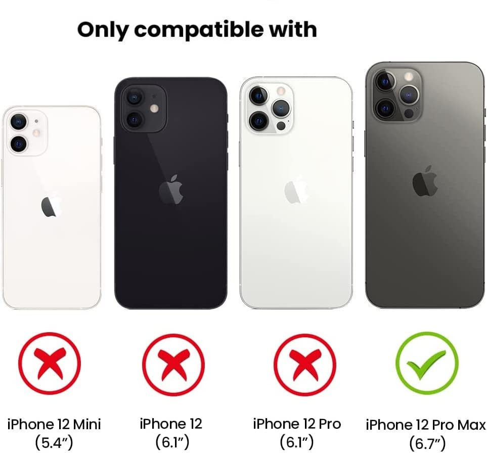 Hitaoyou Compatible With Iphone 12 Pro Max Case, Iphone 12 Pro Max Case With Camera Cover & Kickstand Military Grade Shockproof