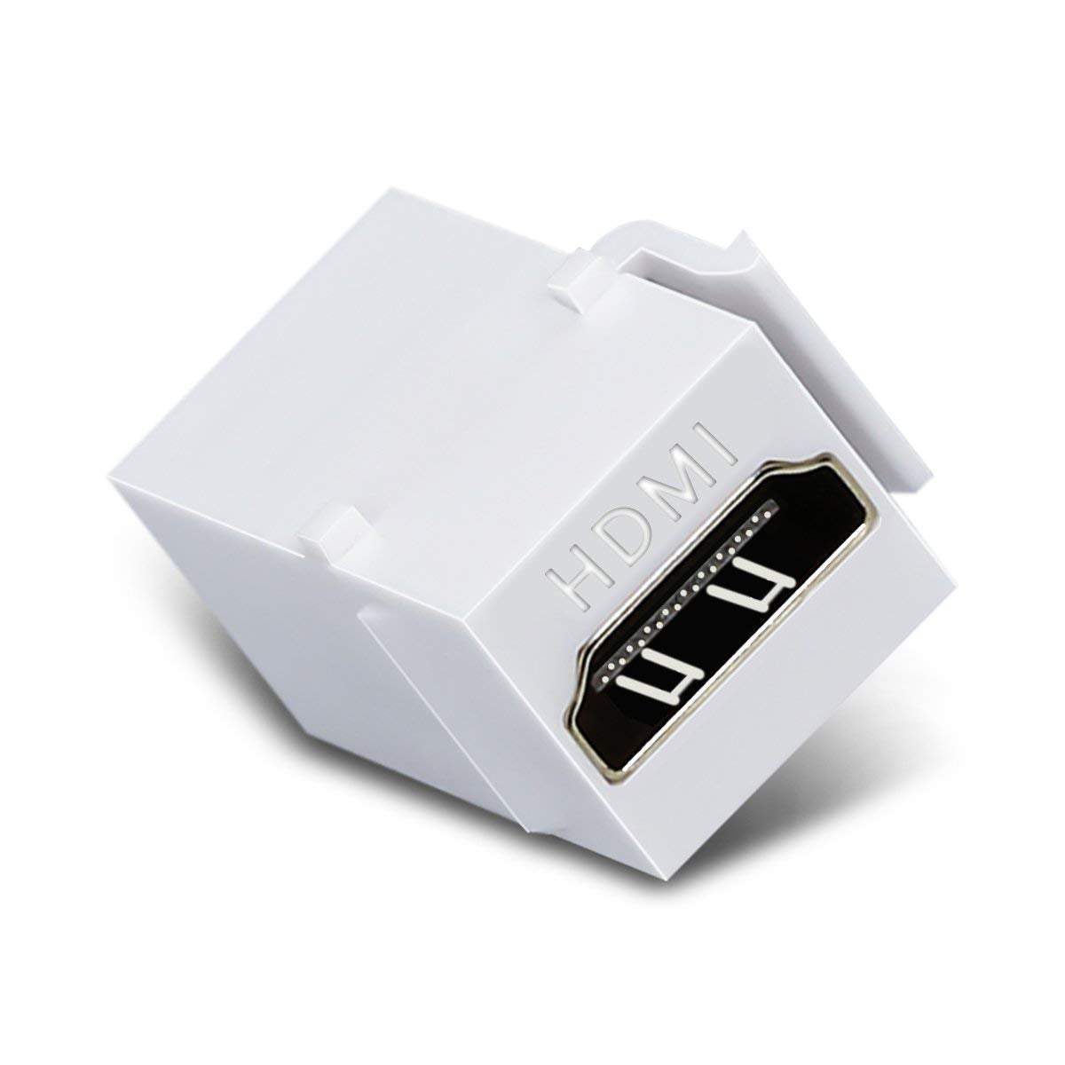 Hdmi Keystone Jack, Phizli 10 Pack Hdmi Keystone Insert Female To Female Coupler Adapter (White)