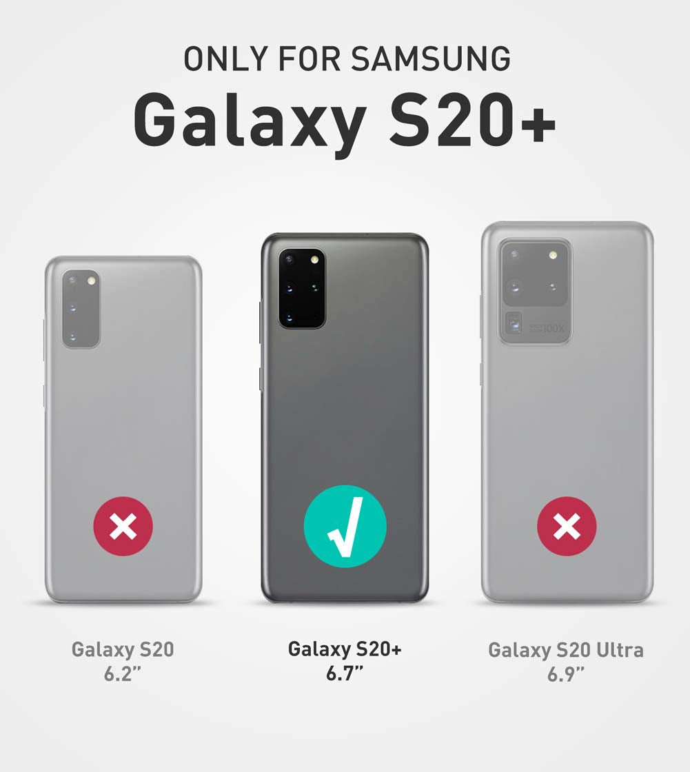 Clayco Forza Series Case For Samsung Galaxy S20 Plus, Built In Screen Protector Compatible With Fingerprint Id, Full Body Rugged