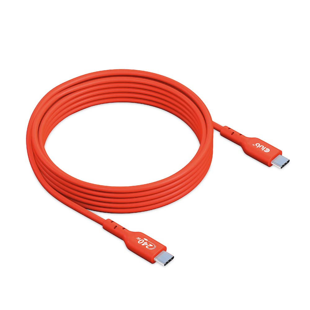 Club 3D CAC-1573 USB2 Type C to Type C Certified Bi-Directional Cable with 240W Charging, 480Mb Data Transmission EPR 2m - 6.56f