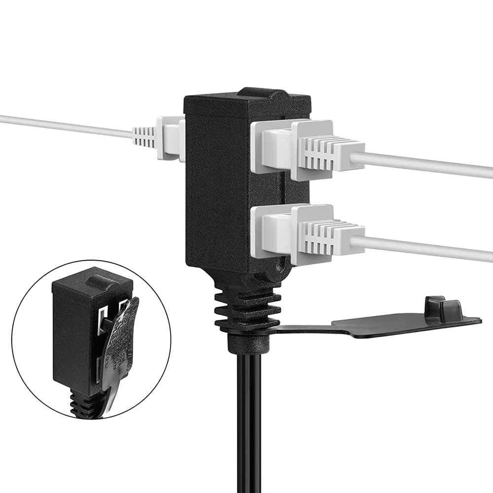Cmple - 3-Outlet Extension Power Cord 2 Prong Outlet Extender Cable 13 Amps, 125V, Household For Indoor Use With Protective Outl