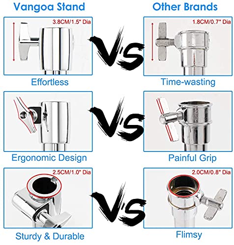 Snare Drum Stand Lightweight Double Braced Adjustable Height With Carrying Bag Fit 10 To 15 Dia Drums