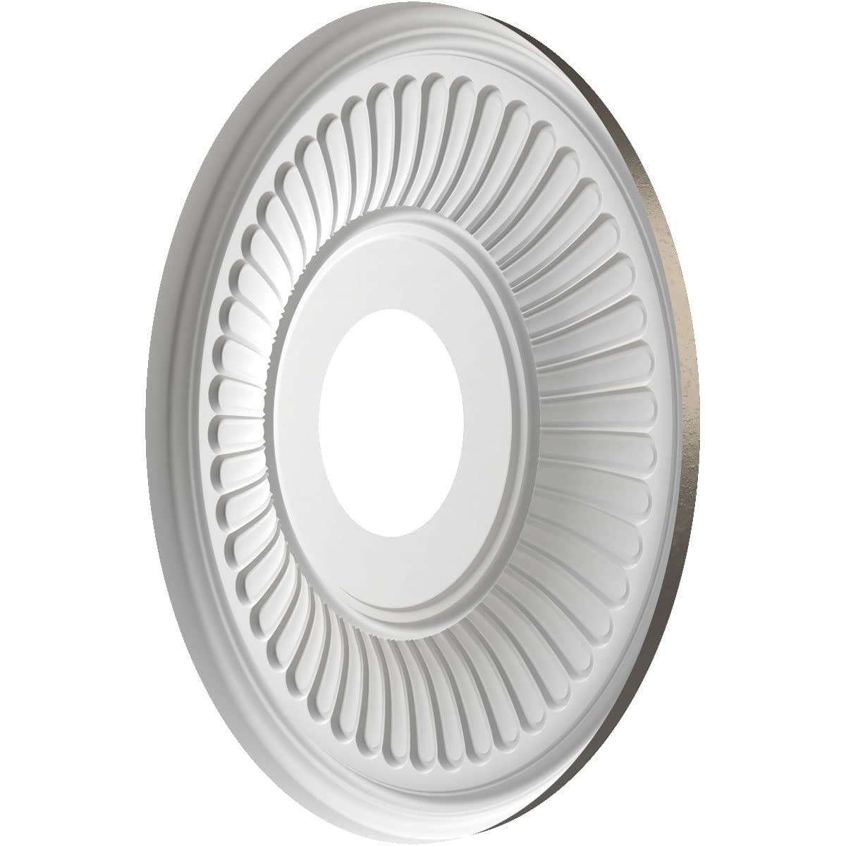 Ekena Millwork Cmp13Bedst Berkshire Thermoformed Pvc Ceiling Medallion (Fits Canopies Up To 5 3/4), 13Od X 3 1/2Id X 3/4P, Unive