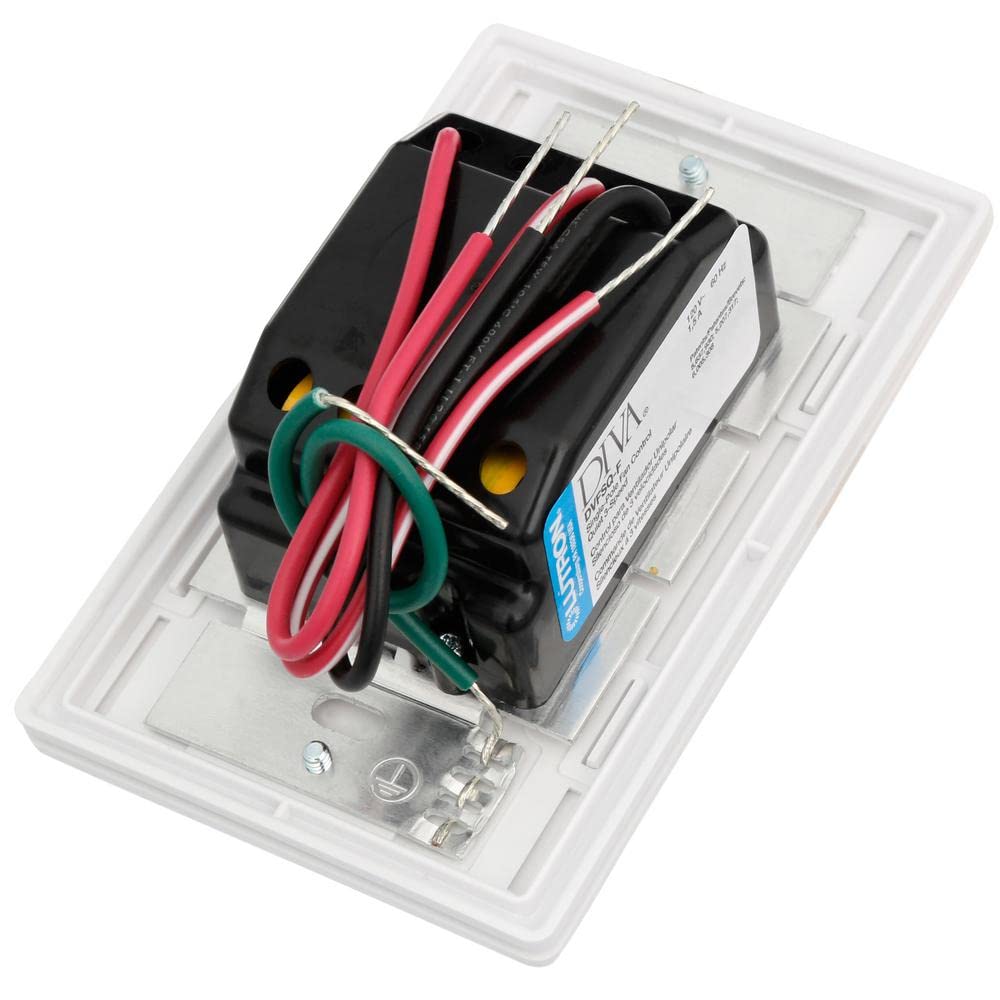 Lutron Diva Quiet 3 Speed Fan Control, 1.5 Amp Single Pole/3 Way With Wallplate, Dvwfsq Fh La, Light Almond