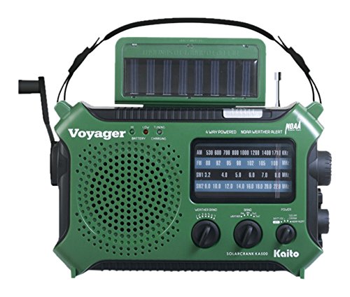 Kaito Ka500Grn 5 Way Powered Emergency Am/Fm/Sw Weather Alert Radio, Green