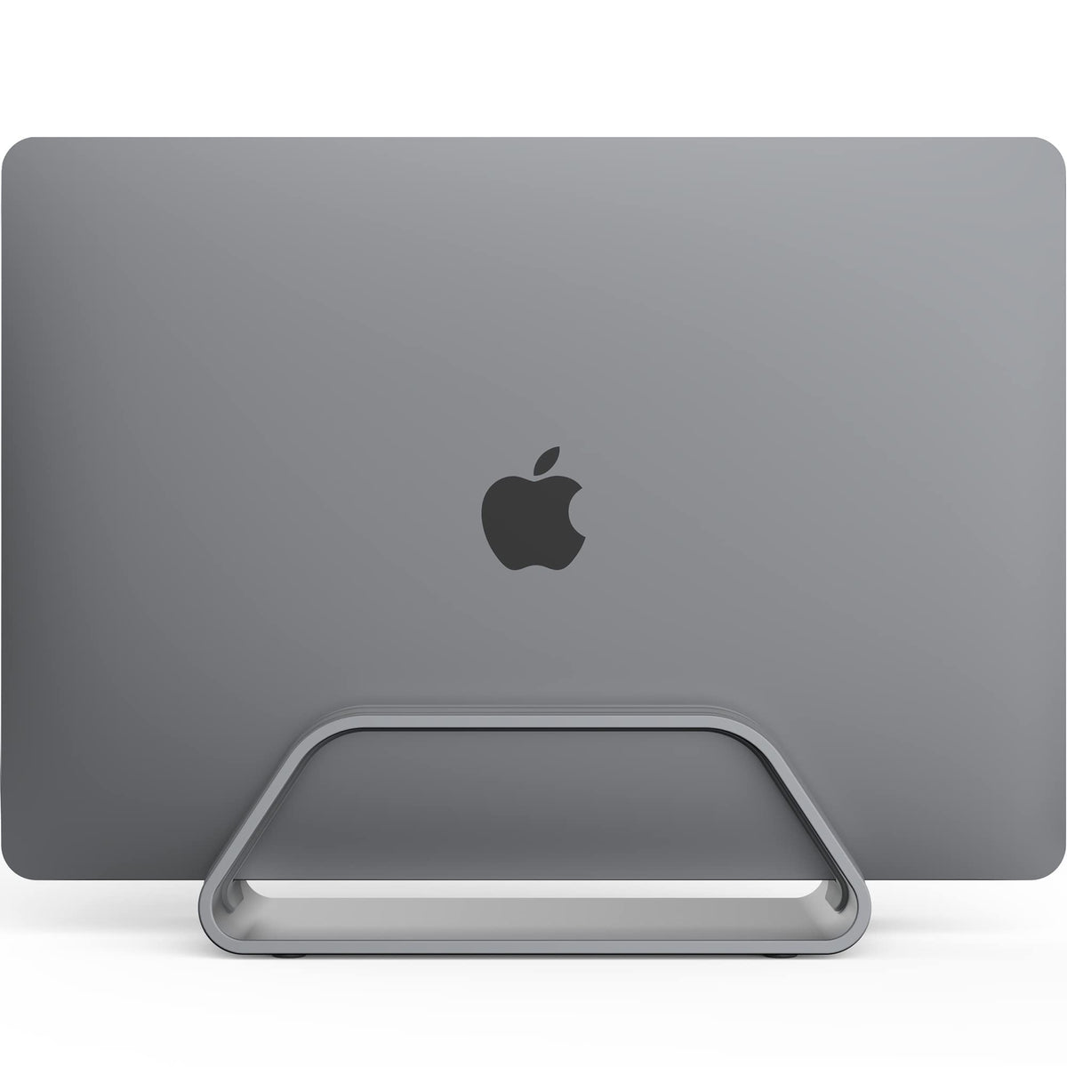 Humancentric Vertical Laptop Stand For Macbook, Compatible With Macbook Pro Stand, Macbook Air Stand, Laptop Holder For Apple Laptop Desk Stand, Laptop Vertical Stand, Macbook Stand In Space Gray