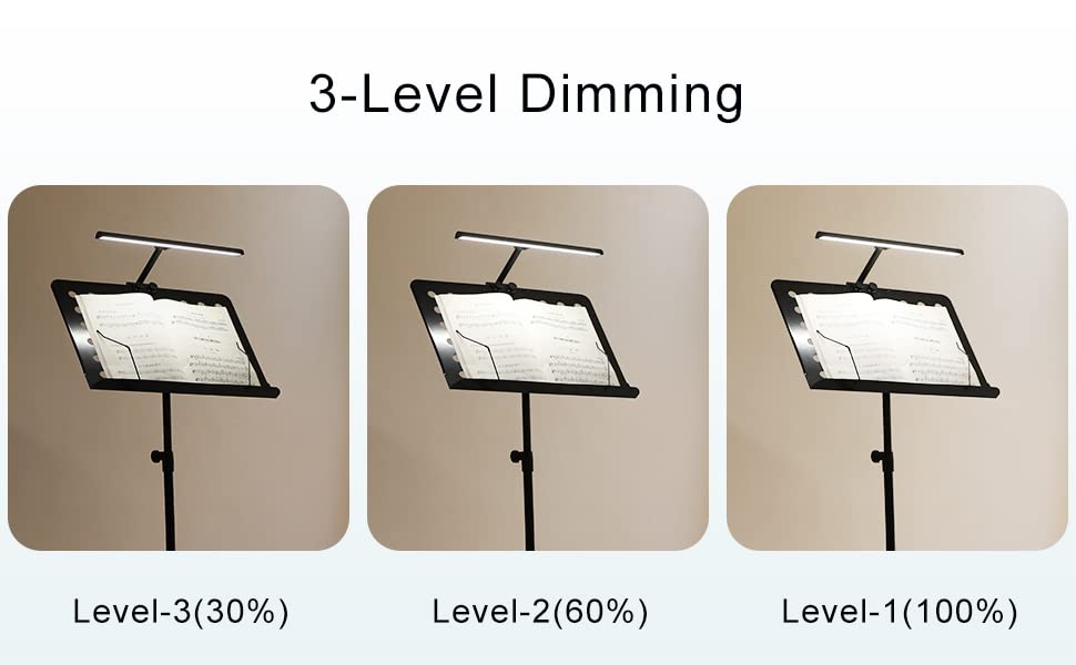 Aetee Music Stand Lights Clip On Led Rechargeable With Built In 4000Mah Lithium Battery Operated Type C Eye Care Music Sheet Lam