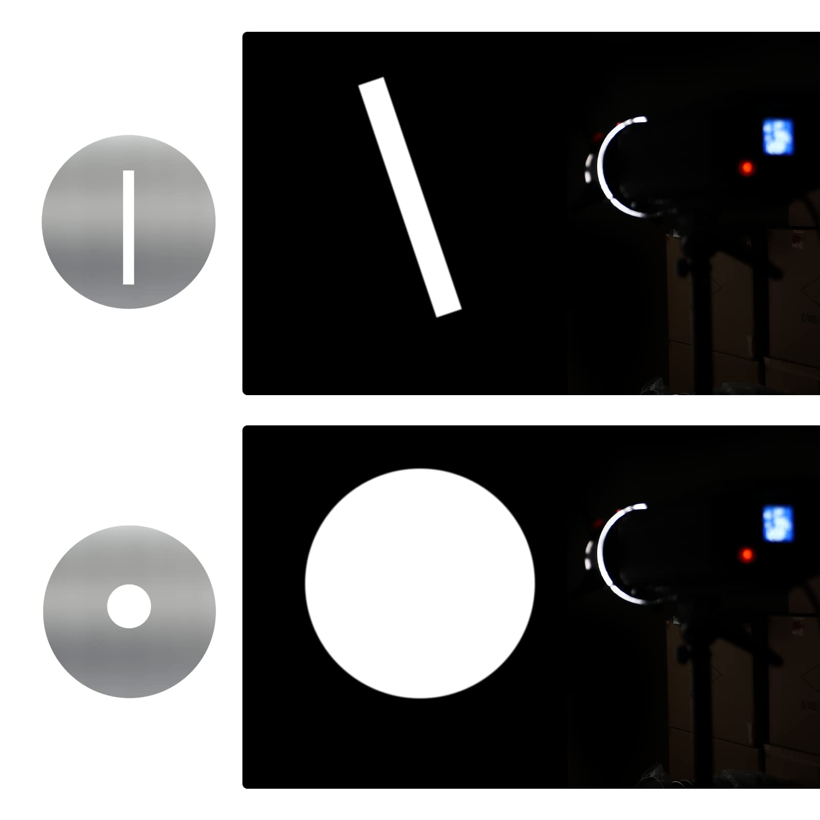 Soonpho 12 Pcs Round Gobo Kit, 66Mm Metal Plate With Different Patterns Works With Spotlight Attachment And Soonpho Ot1 Pro Ii I