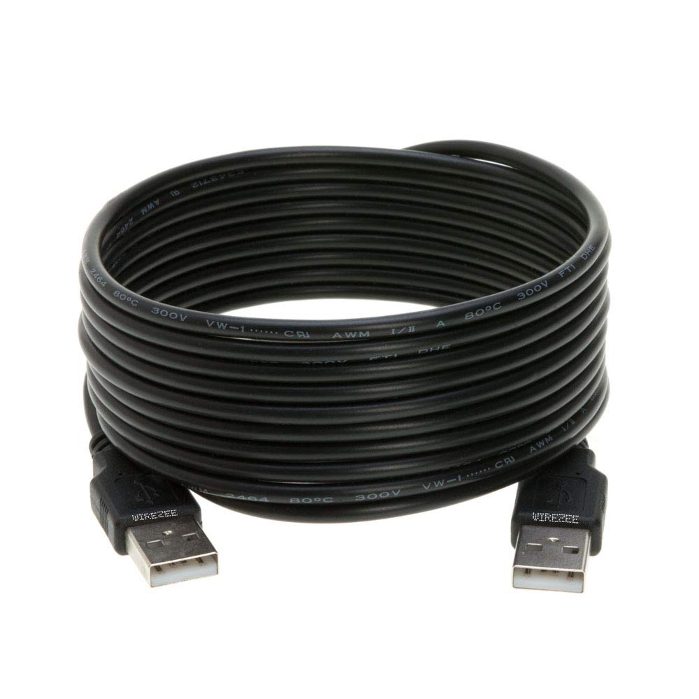 Usb 2.0 Type Cable A Male To A Male Black/White 3Ft, 6Ft, 10Ft, 15Ft (10Ft, Black)