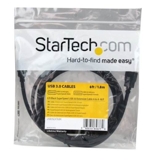 Startech.Com 6 Ft Black Superspeed Usb 3.0 Extension Cable A To A M/F   2M Usb 3 Male To Female Ext Cable/Cord 6Ft   5Gbps (Usb3