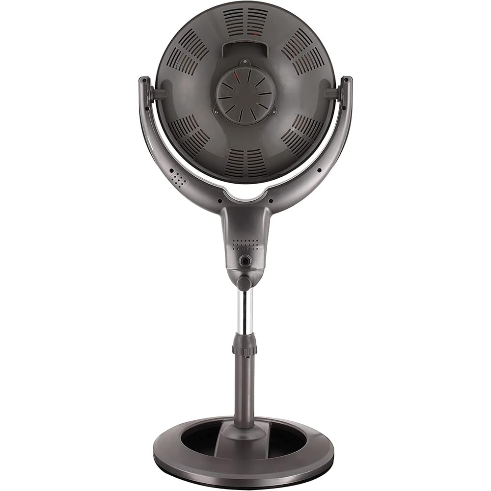 Optimus 14'' Oscil Pedestal Digital Dish Remote Heater, Black