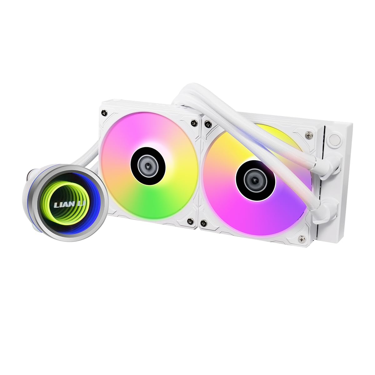 Lian LIANLI Water Cooling Kit Galahad Series II Trinity 240 White 1.1 inch (27 mm) Thick Radiator with ARGB Fan