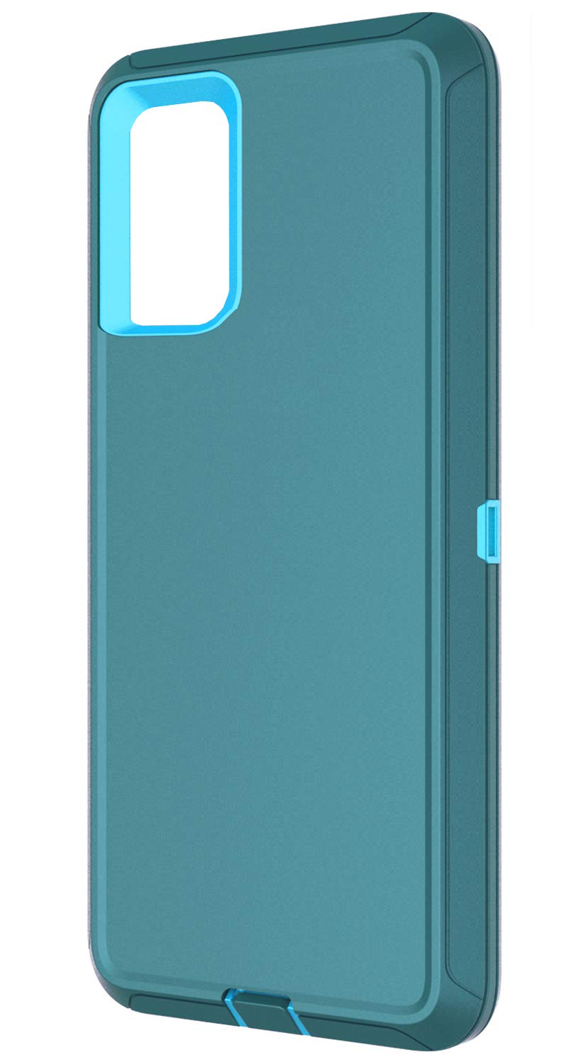 Annymall Galaxy S20 Fe 5G Case: Heavy Duty, Shockproof, Rugged Cover With Screen Protector For Women & Men (6.5'', Black/Blue)