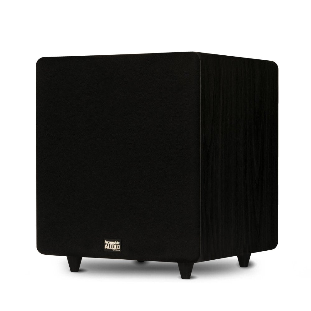 Acoustic Audio Psw500 12 Home Theater Powered 12'' Lfe Subwoofer Black Front Firing Sub,500 Watts