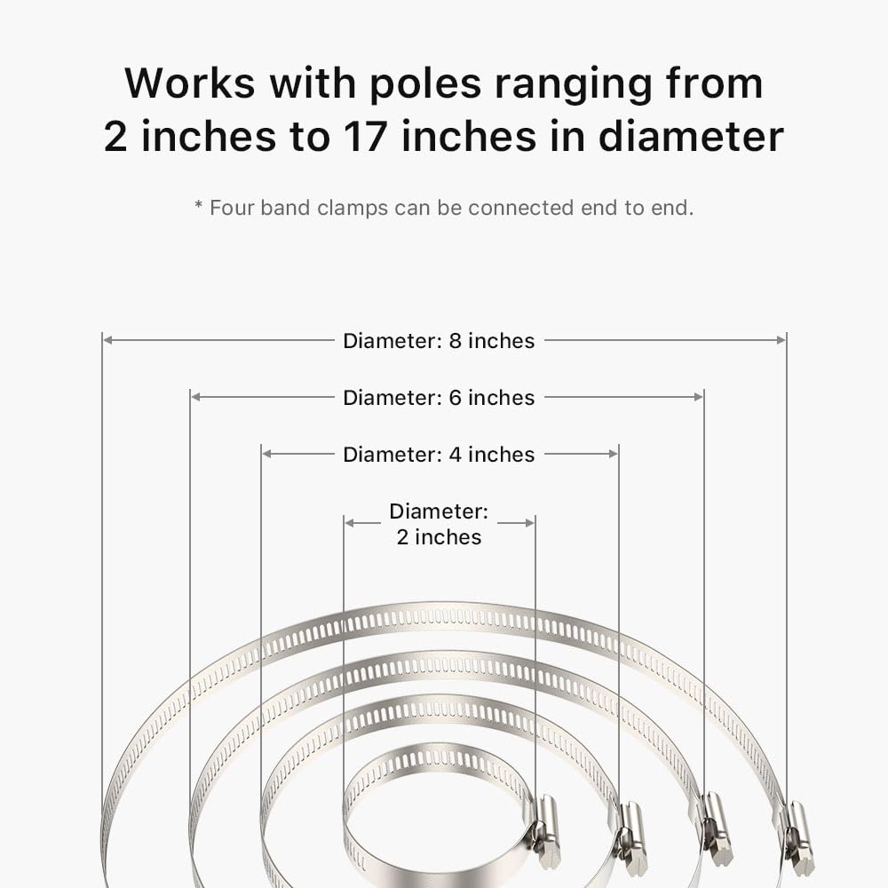 Holicfun No Drill Outdoor Security Camera Pole Mount, Universally Compatible With Ring, Blink, Eufy, Wyze, Arlo, Google Nest, Si
