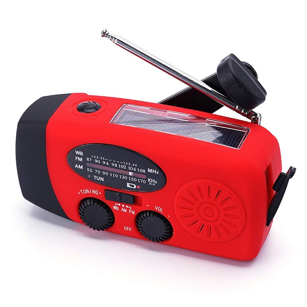 Fm/Am/Noaa Weather Radio Hand Crank Self Powered Solar Portable Mini Emergency Survival Radios With 3 Led Super Bright Flashligh
