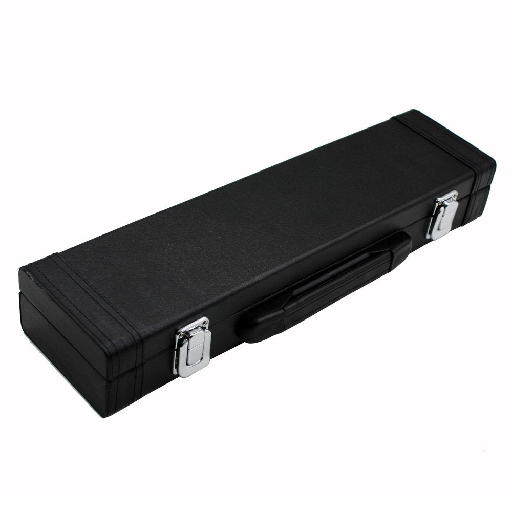 Andoer Portable Gig Bag Box Leather For Western Concert Flute With Buckle Foam Cotton Padded