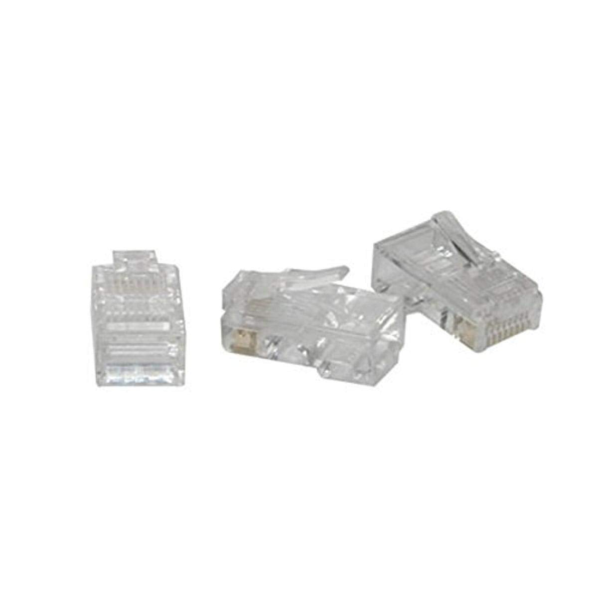 C2G Legrand 4 Pin Mini Din, Rj45 Cat5 Modular Plug To Use As Data Transfer Plug, Transparent Clear, 100 Per Pack, 1 Pack, C2G 01