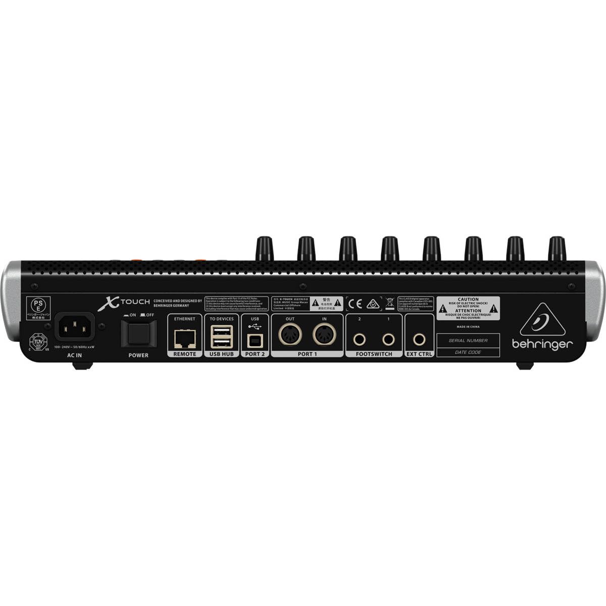 Behringer X-Touch Universal Control Surface With 9 Touch-Sensitive Motor Faders, Lcd Scribble Strips And Ethernet/Usb/Midi Inter
