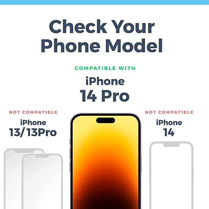 Power Theory Iphone 14 Pro Screen Protector, Personalized Distinktive Glass With Disappearing Artwork, Includes Easy Install Tra