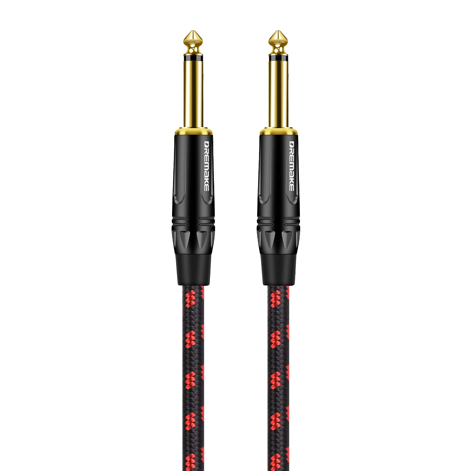 Dremake 10Ft Jack 6.35Mm Ts 1/4 Inch To 1/4 Inch Guitar Cable 6.35Mm Male To 6.35Mm Male Quarter Inch Audio Guitar Instrument Pa