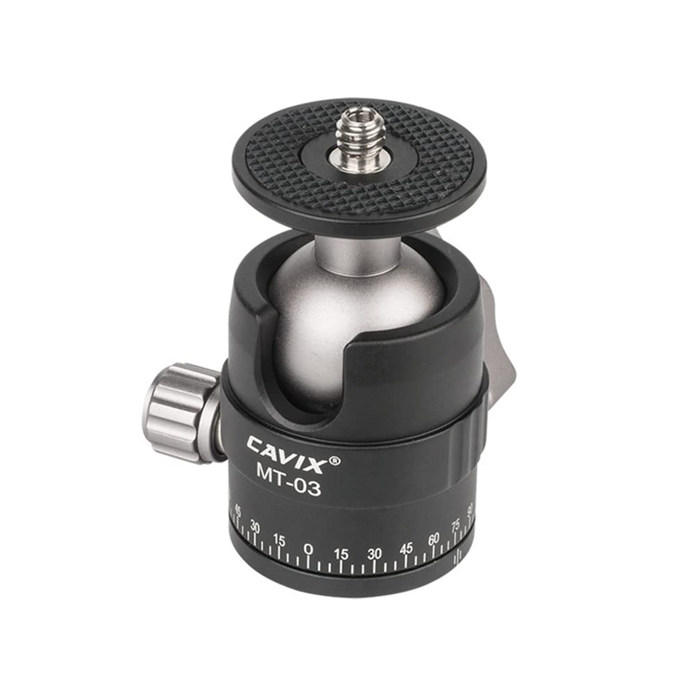 Mini Ball Head, Cavix Mt 03 Camera Panoramic Tripod Head Metal Ball Head With Arca Swiss Quick Release Plate Bubble Level Load C
