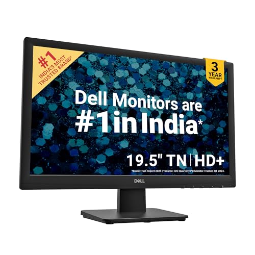 Dell 19.5Inch (49.53 Cm) 1600 X 900 Pixels, 60 Hz Hd+ Lcd Monitor Tn Panel, Response Time 5 Ms, AntiGlare, Hdmi 1.4 (Hdcp 1.4), Vg