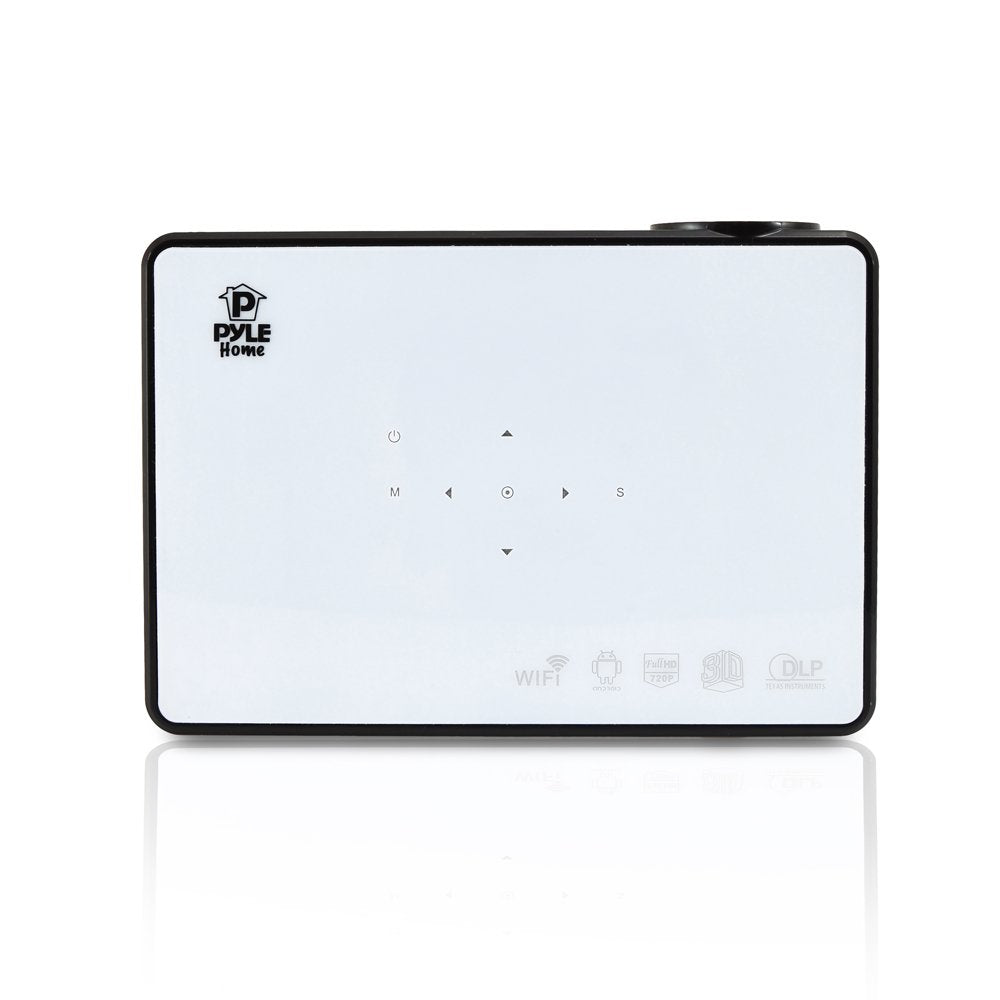 Pyle Portable Home Theater Projector With Wifi Wireless Multimedia Streaming   Full Hd 1080P Smart Video Led Lamp, Hdmi/Usb Inpu