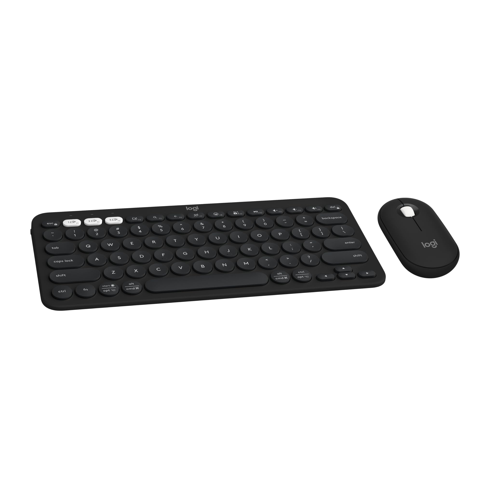 Logitech Pebble 2 Combo, Wireless Keyboard And Mouse, Quiet And Portable, Customizable, Logi Bolt, Bluetooth, Easy Switch For Wi