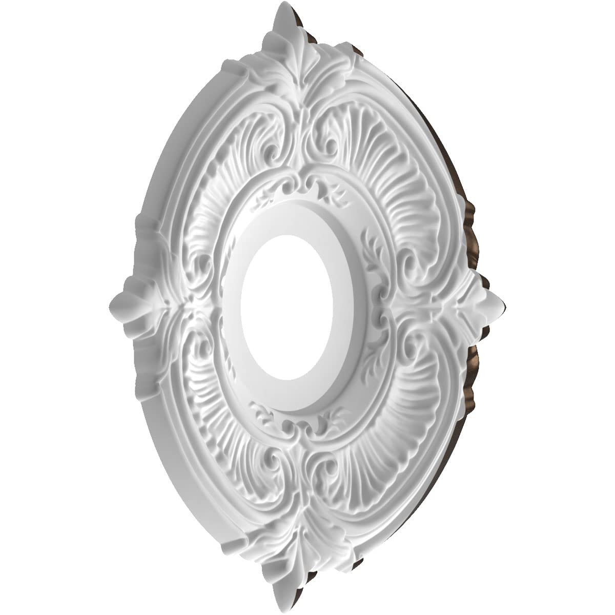 Ekena Millwork Cmp13Atcab Attica Thermoformed Pvc Ceiling Medallion (Fits Canopies Up To 5''), 13''Od X 3 1/2''Id X 3/4''P, Meta