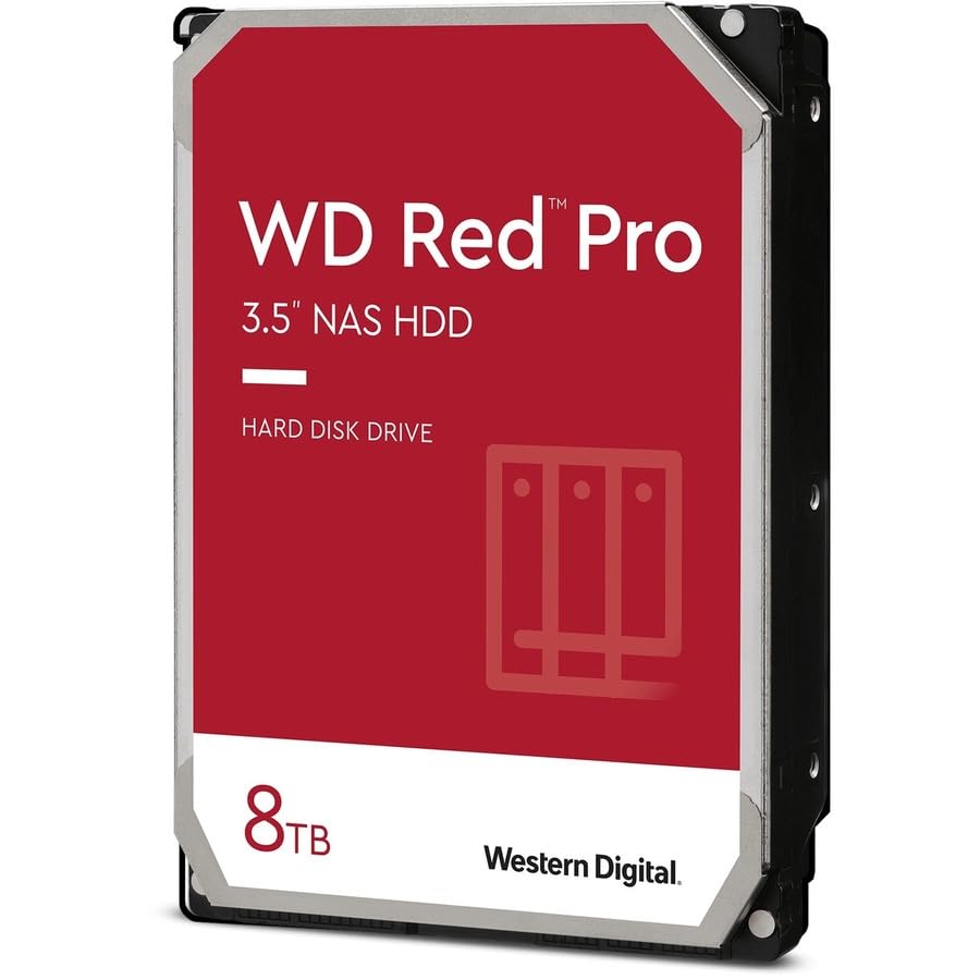 Western Digital 8Tb Wd Red Pro Nas Internal Hard Drive Hdd   7200 Rpm, Sata 6 Gb/S, Cmr, 256 Mb Cache, 3.5''   Wd8003Ffbx